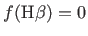 $ f({\rm H}\beta)=0$