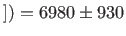 $ ])=6980 \pm 930 $
