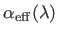 $ \alpha_{\rm eff}(\lambda)$