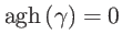 $ \mathrm{agh}\left( \gamma \right)
=0 $