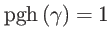 $ \mathrm{pgh}
\left( \gamma \right) =1$
