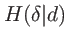 $ H(\delta \vert d)$