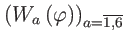 $ \left( W_{a}\left( \varphi \right) \right) _{a=\overline{1,6}
} $