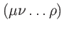 $ (\mu
\nu \ldots \rho )$