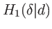 $ H_{1}(\delta \vert d)$
