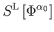 $\displaystyle S^{\mathrm{L}}\left[ \Phi ^{\alpha _{0}}\right]$