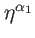 $ \eta ^{\alpha _{1}}$