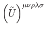$ \left( \tilde{U}
\right) ^{\mu \nu \rho \lambda \sigma }$