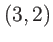 $ \left( 3,2\right) $