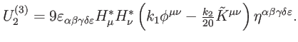 $\displaystyle U_{2}^{\left( 3\right) }=9\varepsilon _{\alpha \beta \gamma \delt...
...20}\tilde{K}^{\mu \nu }\right) \eta ^{\alpha \beta \gamma \delta \varepsilon }.$