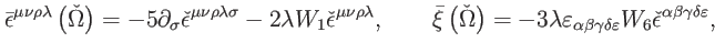 $\displaystyle \bar{\epsilon}^{\mu \nu \rho \lambda }\left( \check{\Omega}\right...
...a \varepsilon }W_{6}\check{\epsilon}^{\alpha \beta \gamma \delta \varepsilon },$
