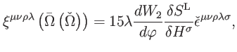 $\displaystyle \xi ^{\mu \nu \rho \lambda }\left( \bar{\Omega}\left( \check{\Ome...
...athrm{L}}}{ \delta H^{\sigma }}\check{\epsilon}^{\mu \nu \rho \lambda \sigma },$