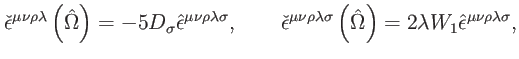 $\displaystyle \check{\epsilon}^{\mu \nu \rho \lambda }\left( \hat{\Omega}\right...
...at{\Omega}\right) =2\lambda W_{1}\hat{\epsilon}^{\mu \nu \rho \lambda \sigma },$