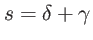 $ s=\delta +\gamma $