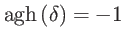 $ \mathrm{agh}\left( \delta \right) =-1$