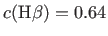 $ c({\rm H}\beta)=0.64$