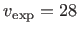 $ v_{\rm exp}=28$