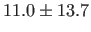 $ 11.0\pm13.7$