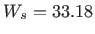 $ W_s=33.18$