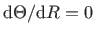 $ {\rm d}\Theta/{\rm d}R=0$