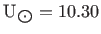 $ {\rm U}_{\bigodot}=10.30$