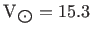 $ {\rm V}_{\bigodot}=15.3$
