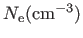 $ N_{\rm e}({\rm cm}^{-3})$