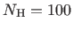 $ N_{\rm H}=100$