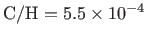 $ {\rm C}/{\rm H}=5.5\times10^{-4}$