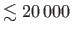 $ \lesssim20 000$