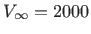 $ V_{\infty}=2000$