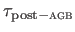 $ \tau _{\rm post-\textsc {agb}}$