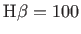 $ {\rm H}\beta = 100$